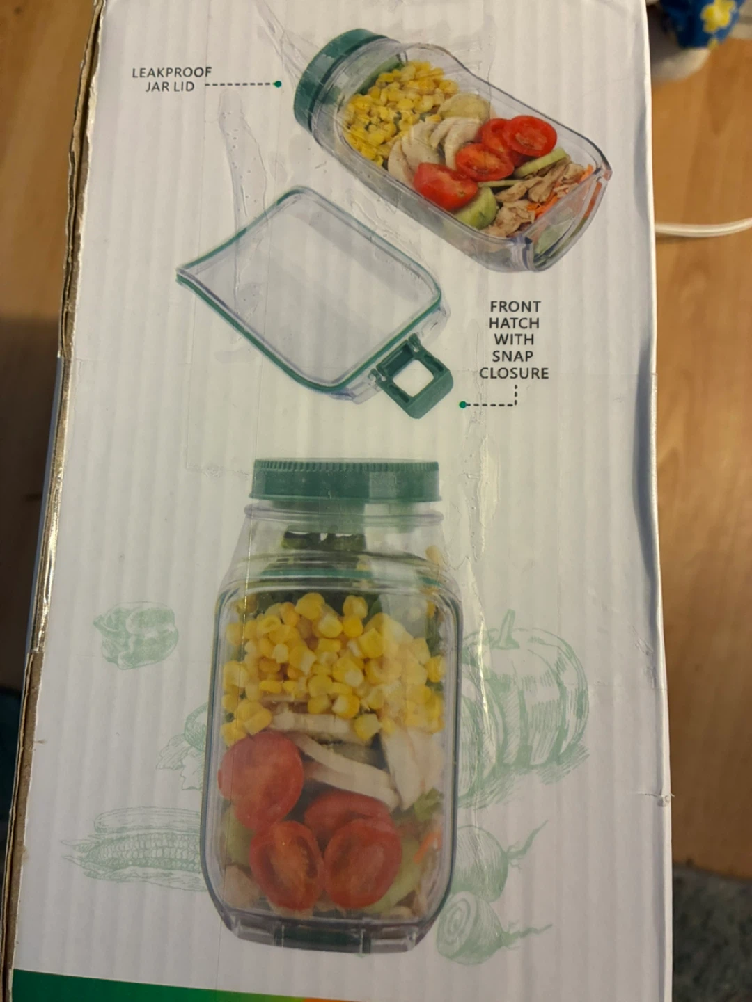 2-pack 34oz plastic salad containers - photo 5