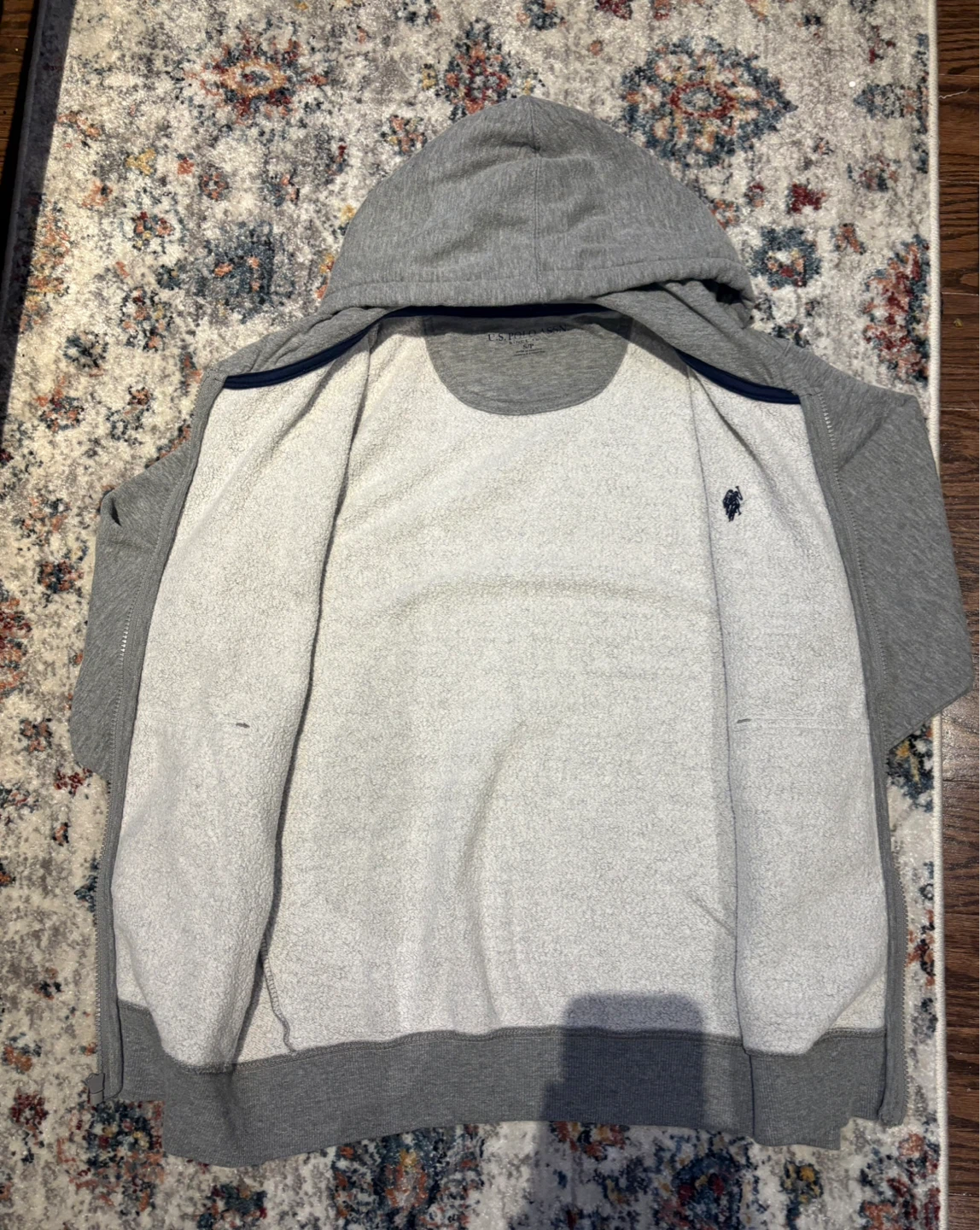 Grey POLO zip up hoodie - photo 2