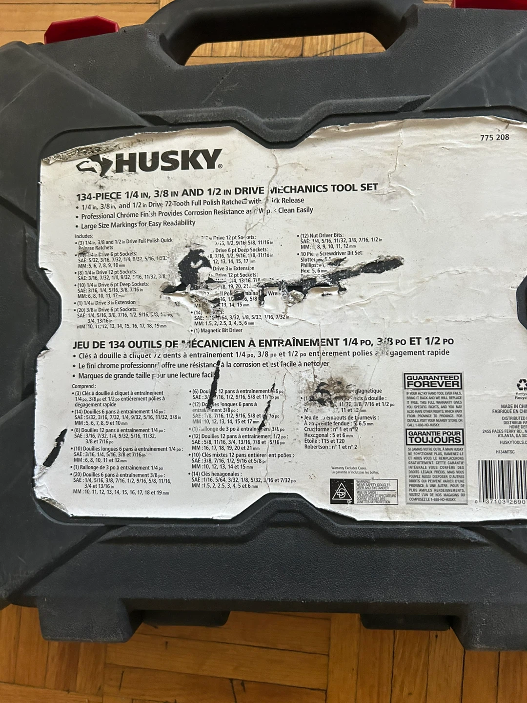 Husky 134-Piece 1/4 in. and 1/2 in. Drive Mechanics Tool Set