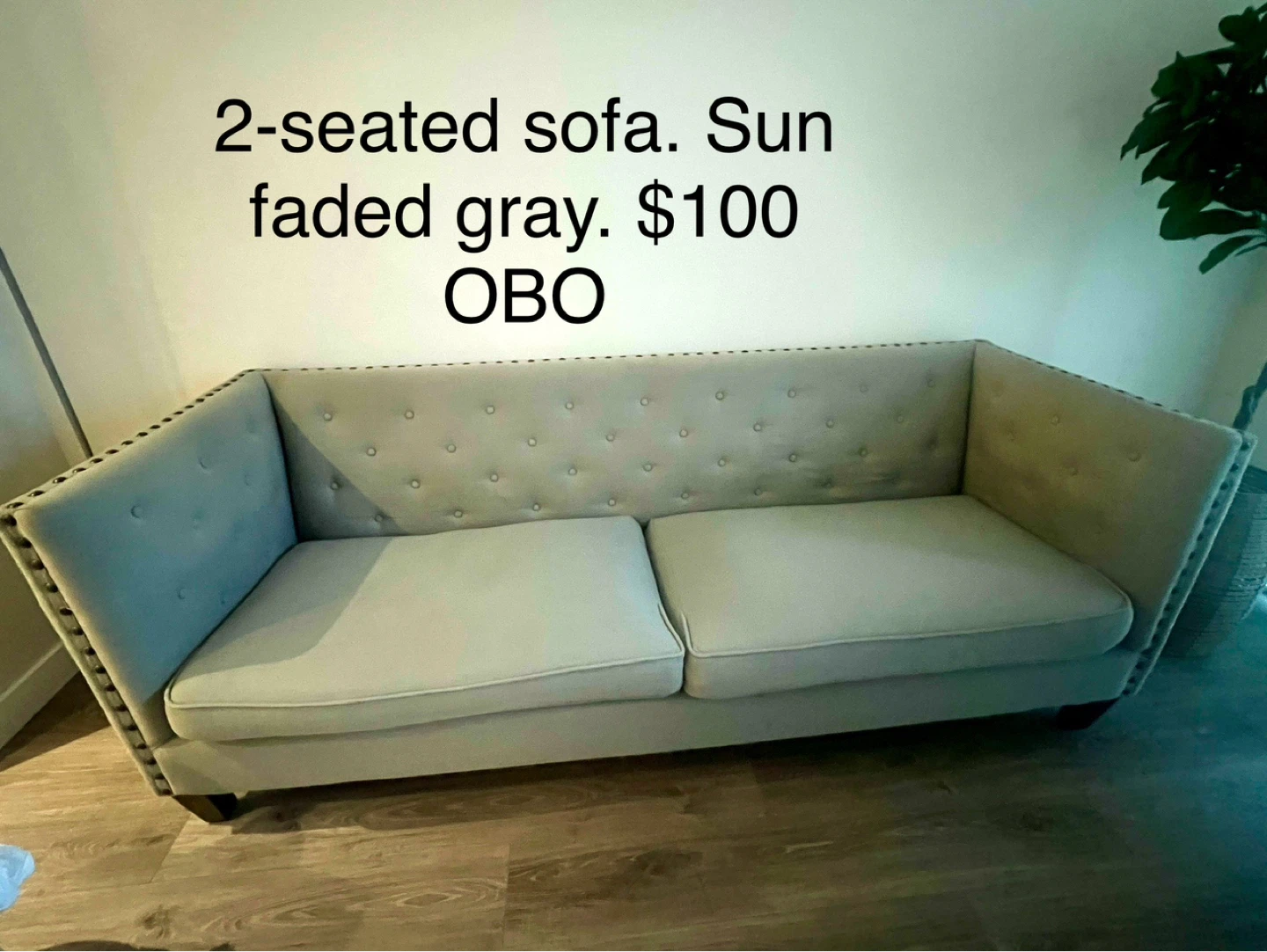 2-Seated Sofa - Sun Faded Gray