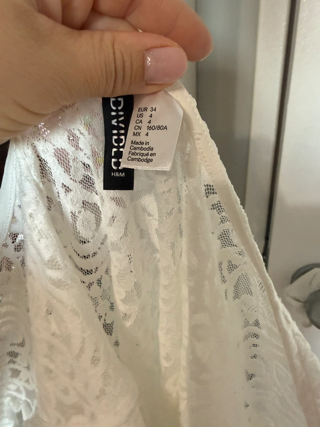 H&M Divided White Lace Maxi Dress Size 4 - photo 5