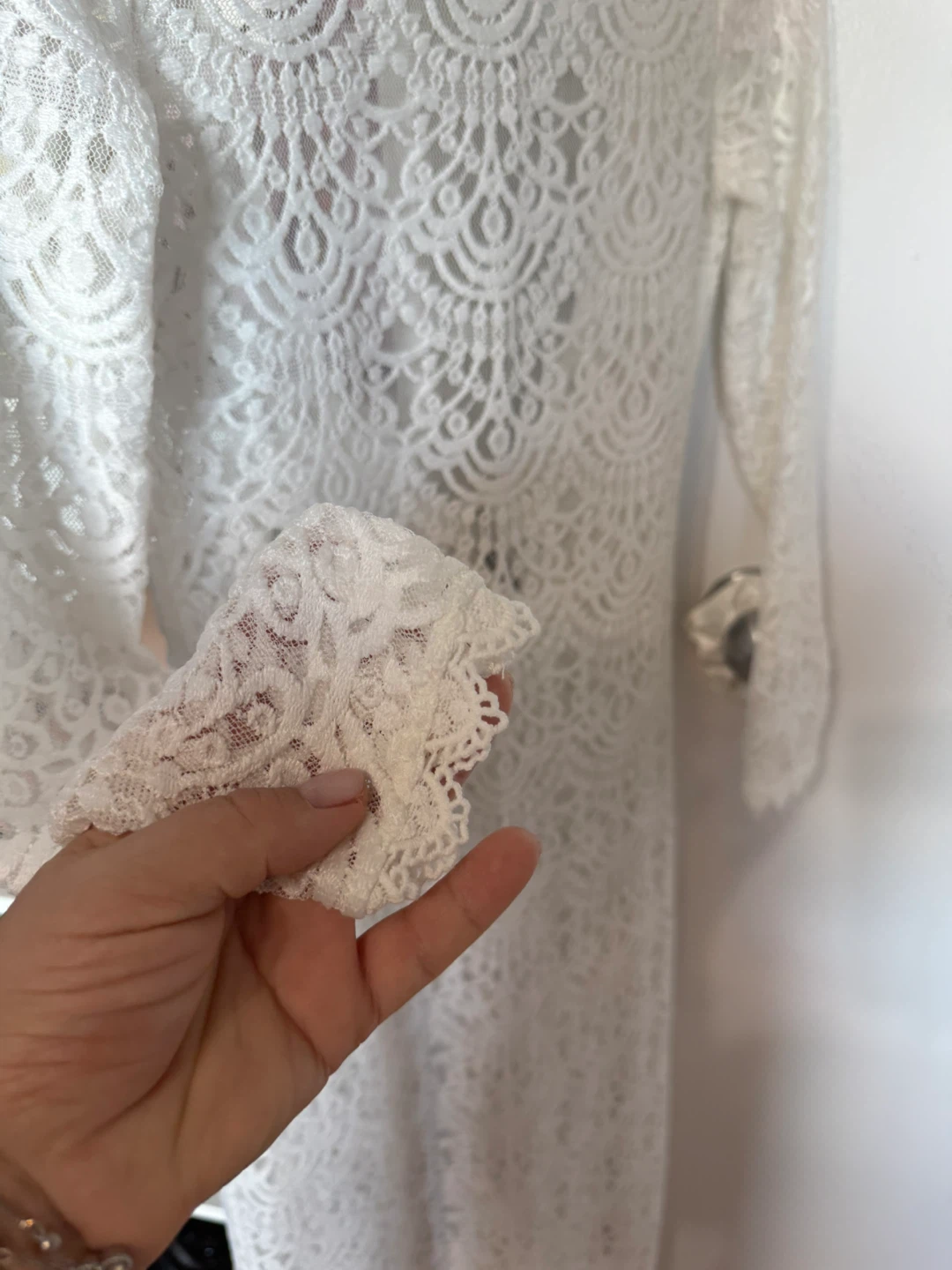 H&M Divided White Lace Maxi Dress Size 4 - photo 2