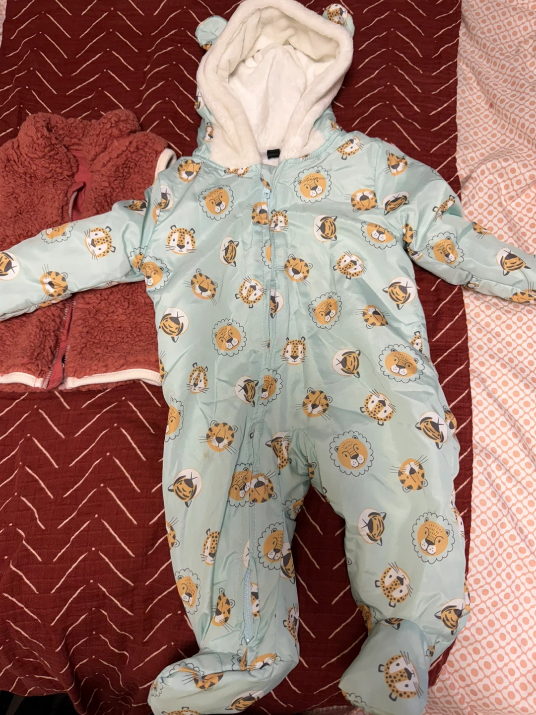 Baby Snowsuit and Fleece Vest Set - photo 3