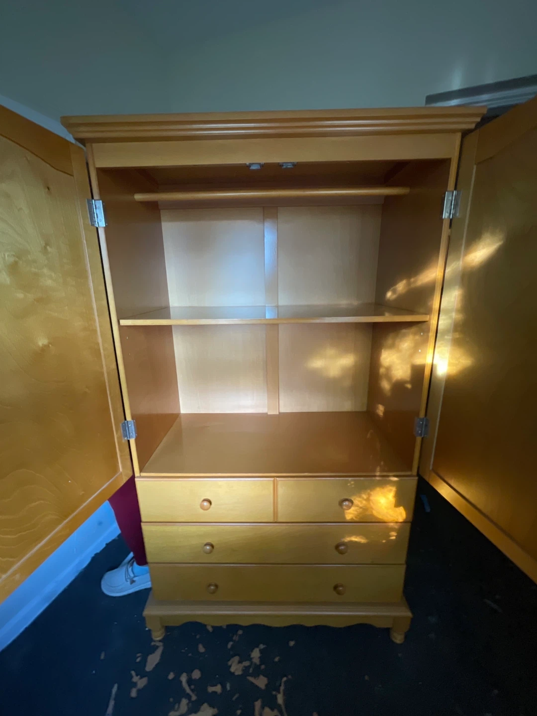 Wooden Wardrobe Armoire with Drawers - photo 2