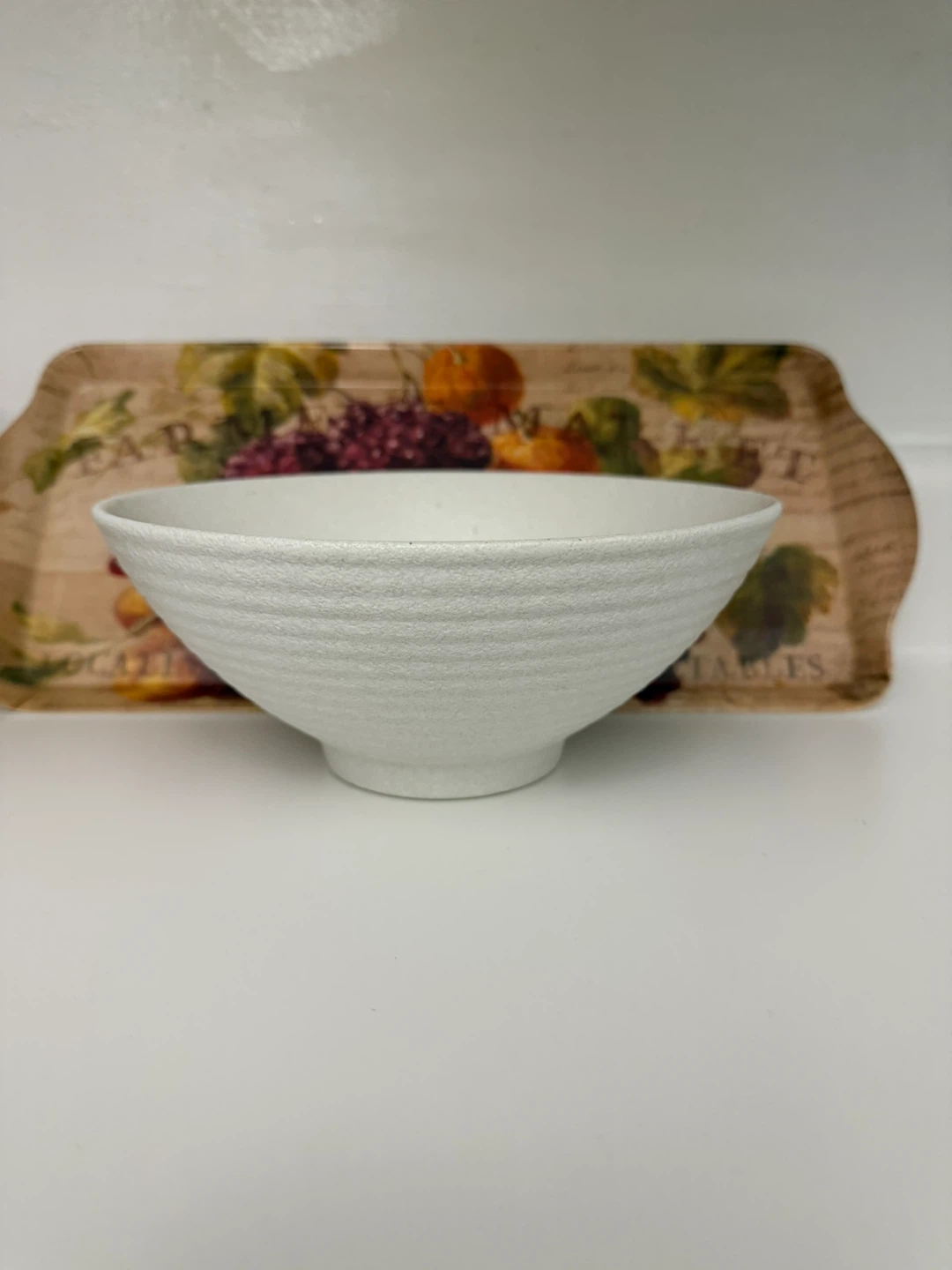 Free- White Textured Ramen Ceramic Bowl