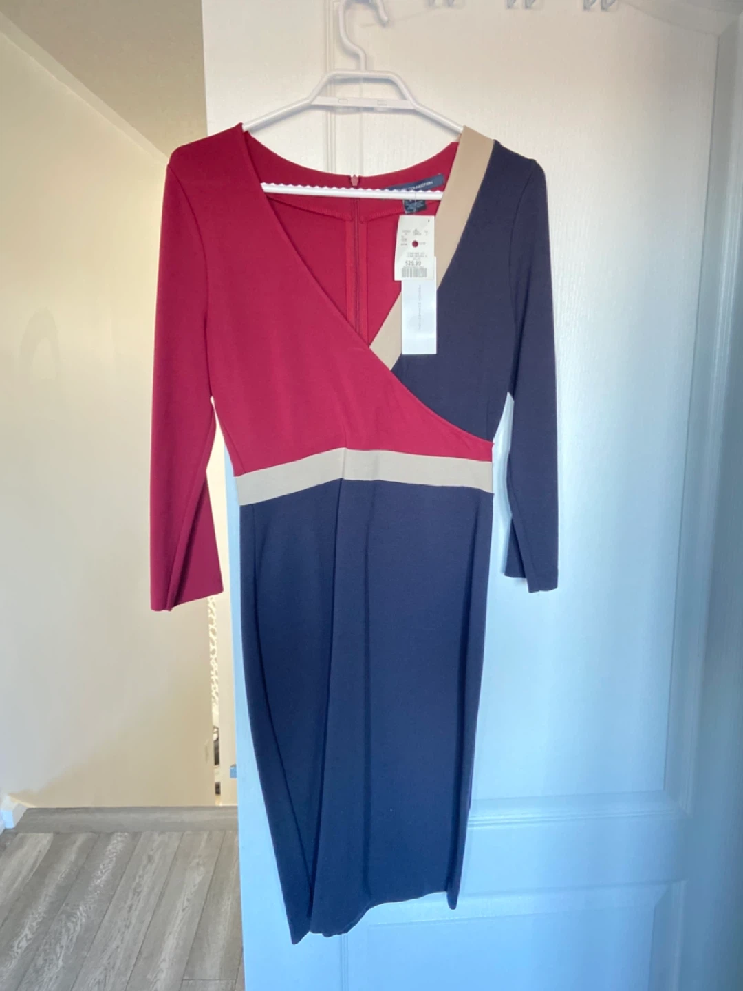 French Connection Colour Block Wrap Dress