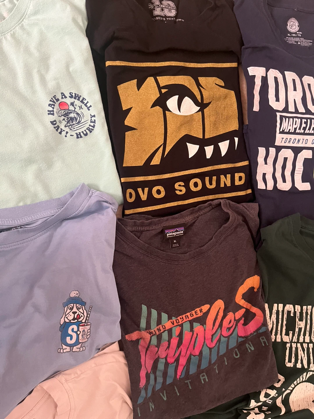 Men’s Size XL T-shirt Bundle: OVO, Patagonia, Leafs & more - photo 4