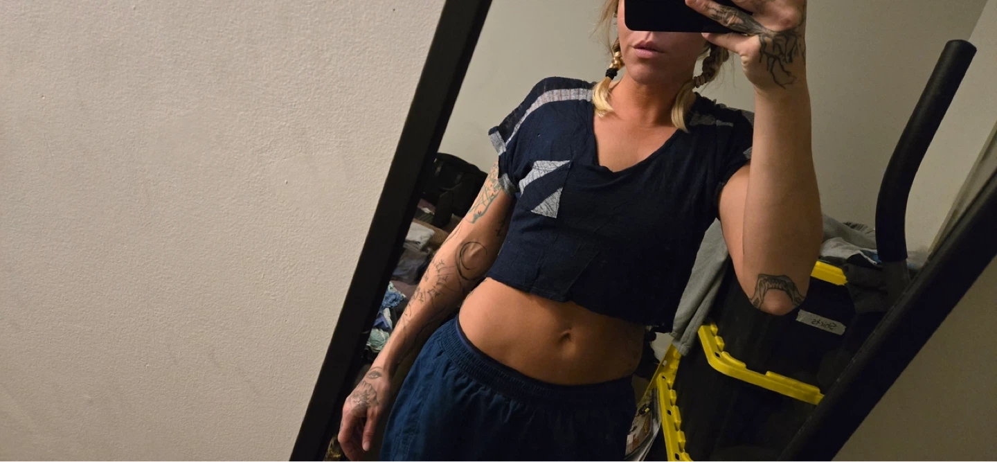 Navy Crop Top - photo 2
