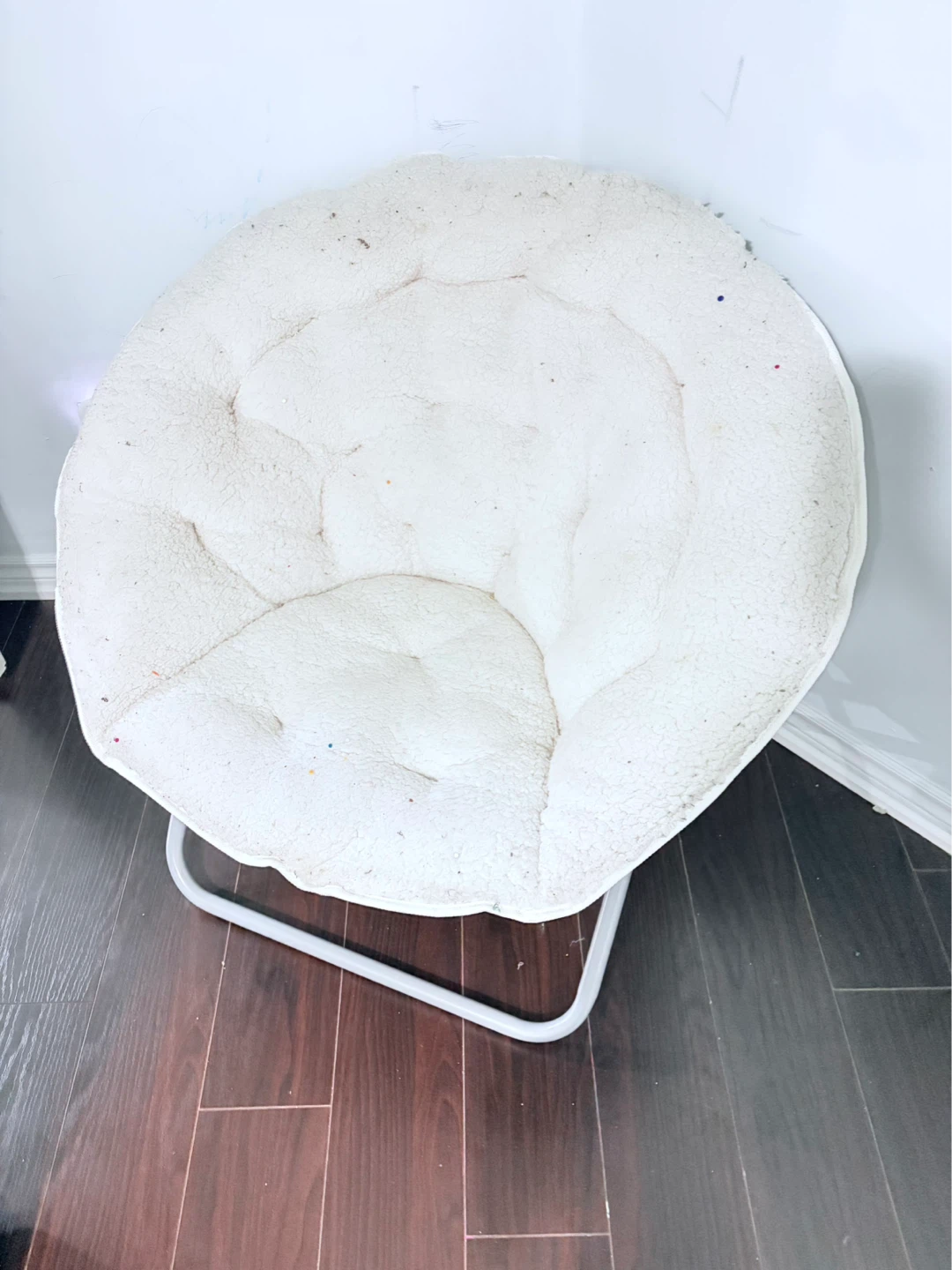 Cream Fluffy Saucer Chair - photo 3