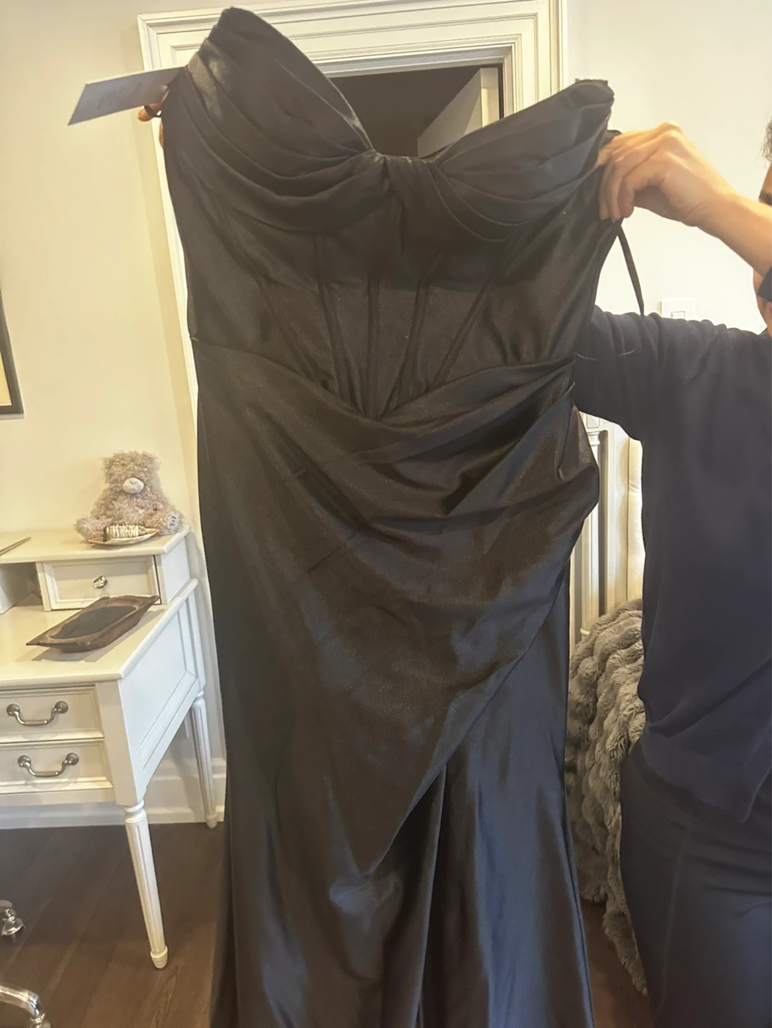 ALYCE Black Corset Gown with Lace-Up Back - photo 5