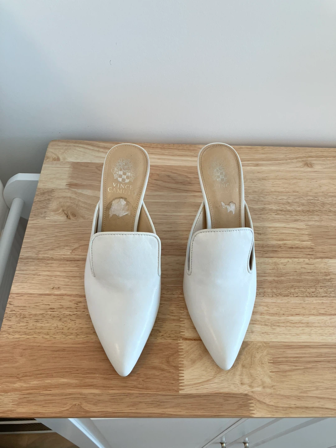 Vince Camuto White Pointed Toe Mule Heels - photo 3
