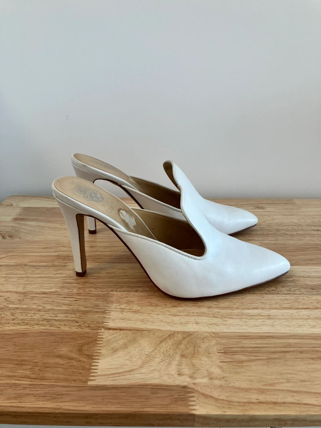 Vince Camuto White Pointed Toe Mule Heels - photo 2