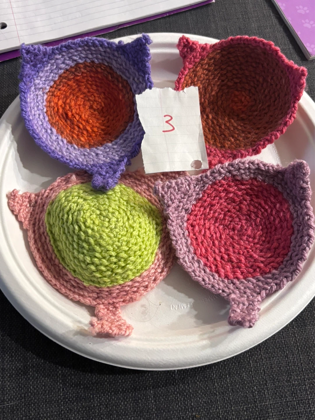 Crocheted Cat Butt Coasters – Handmade Sets - photo 3