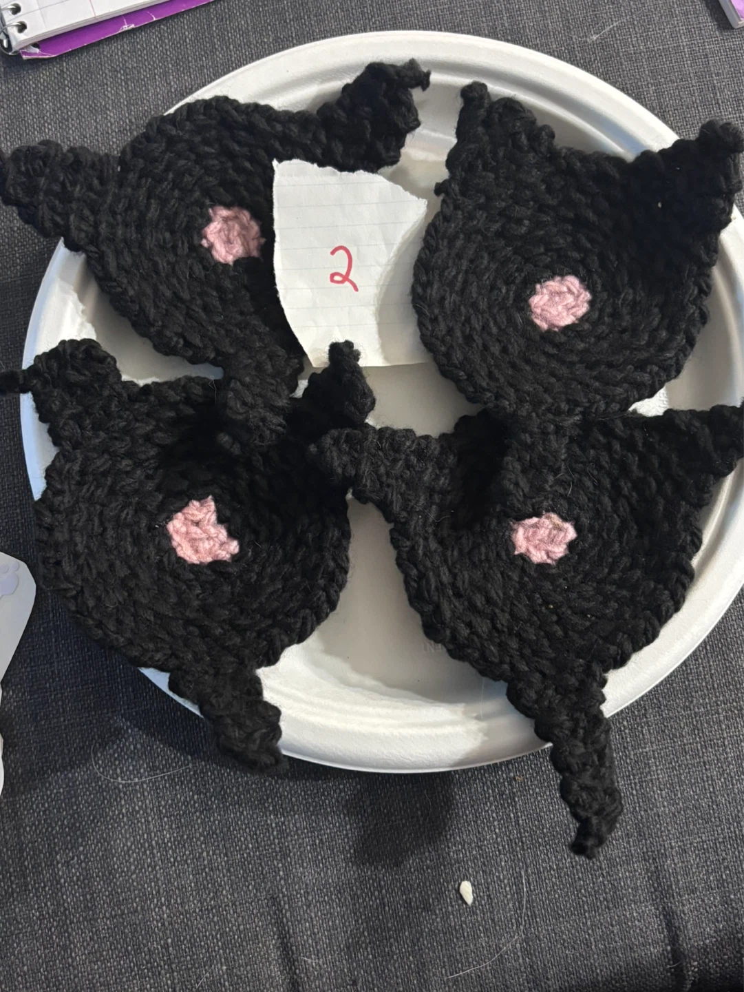 Crocheted Cat Butt Coasters – Handmade Sets - photo 2