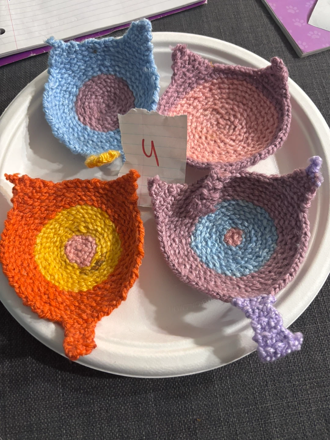 Crocheted Cat Butt Coasters – Handmade Sets - photo 4