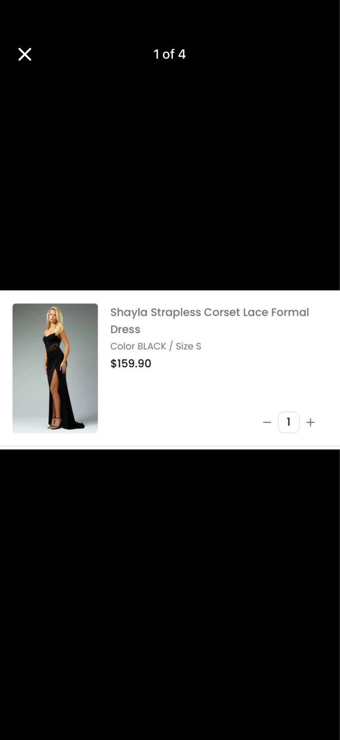 Black Lace Corset Formal Dress