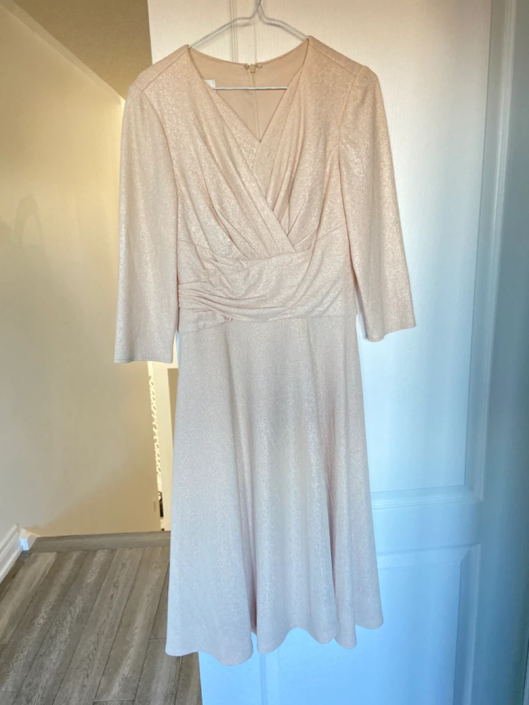 Oleg Cassini Women's Pink Glitter Dress Size 8