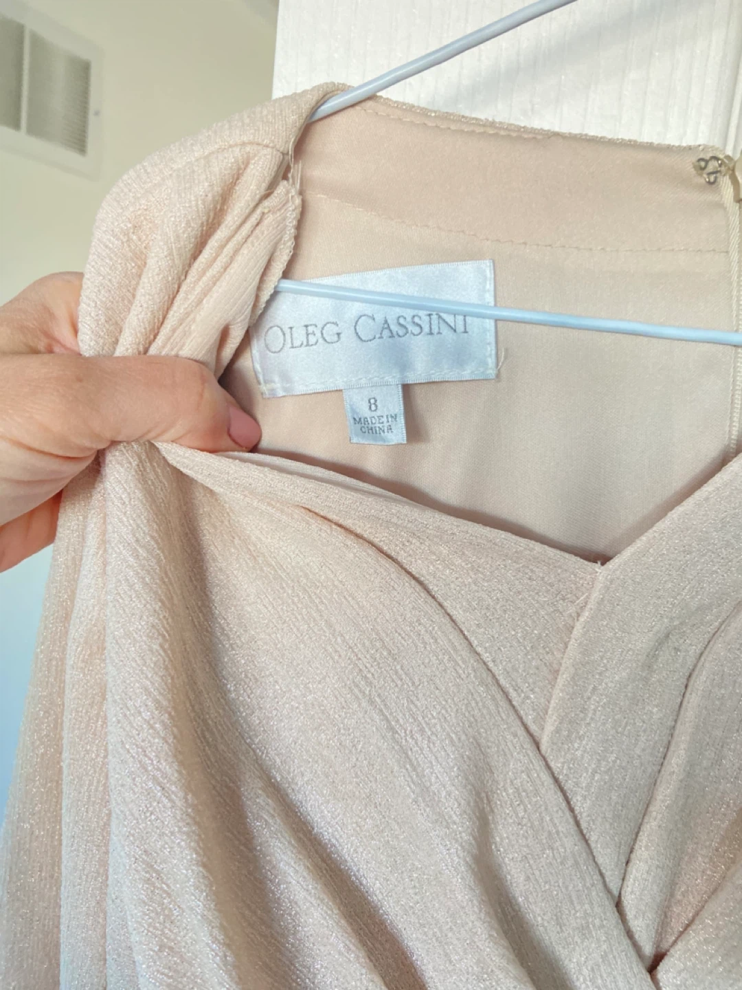 Oleg Cassini Women's Pink Glitter Dress Size 8 - photo 2