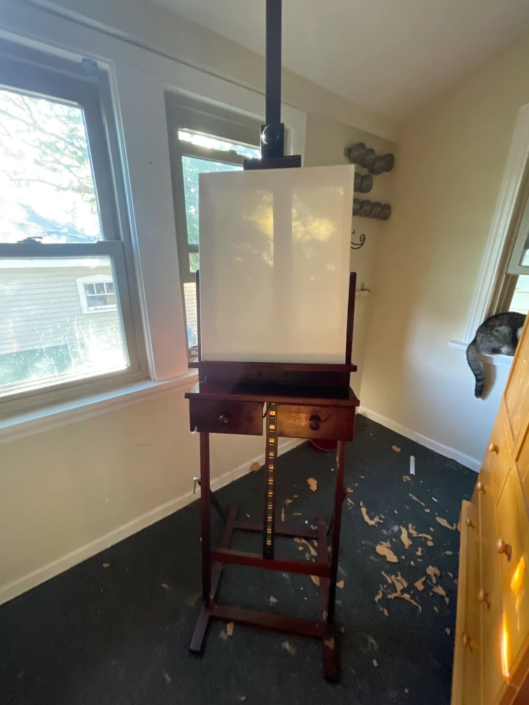 Wooden Art Easel with Storage Drawers