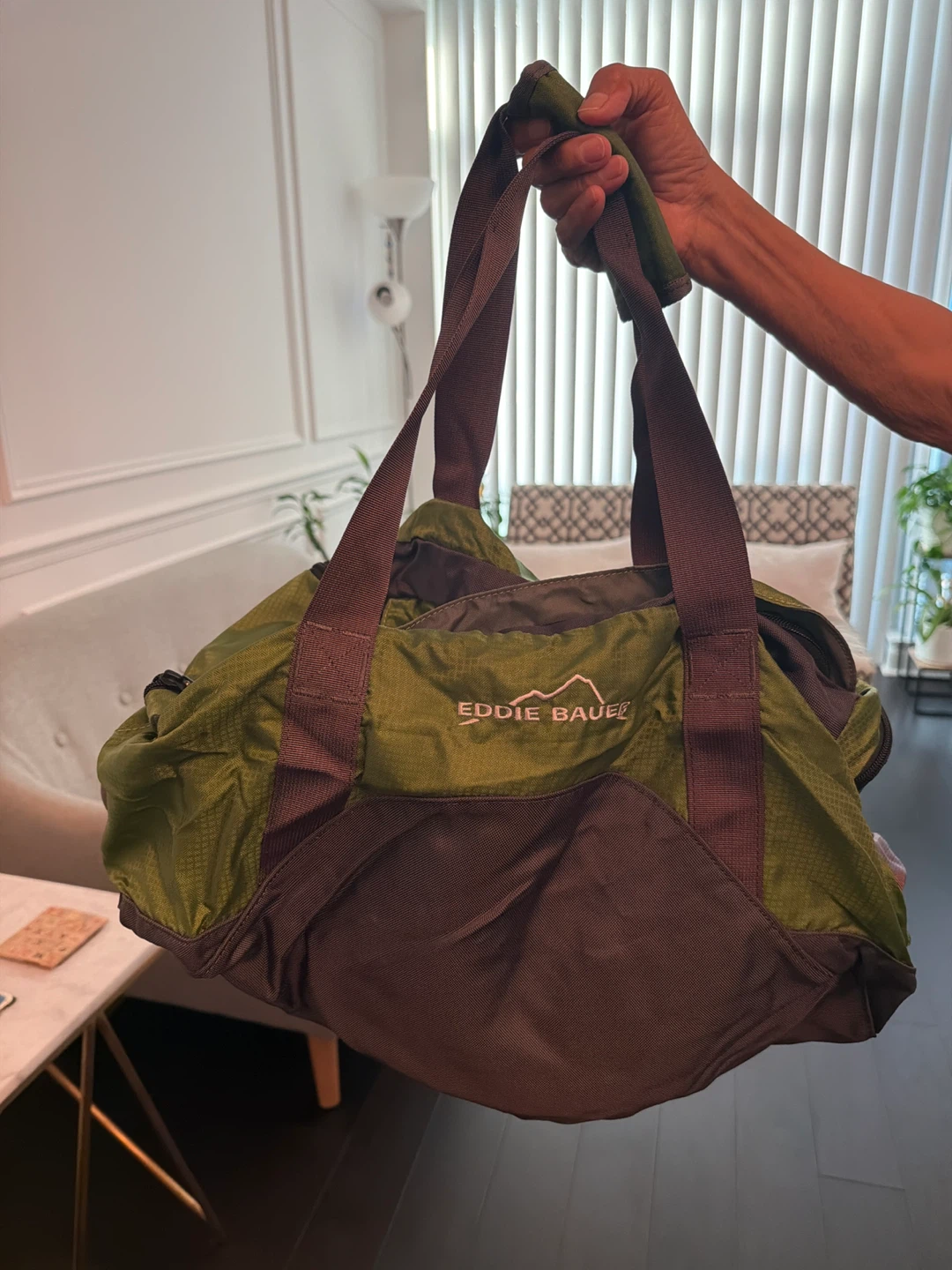 Eddie Bauer Duffle Bag - Green/Brown