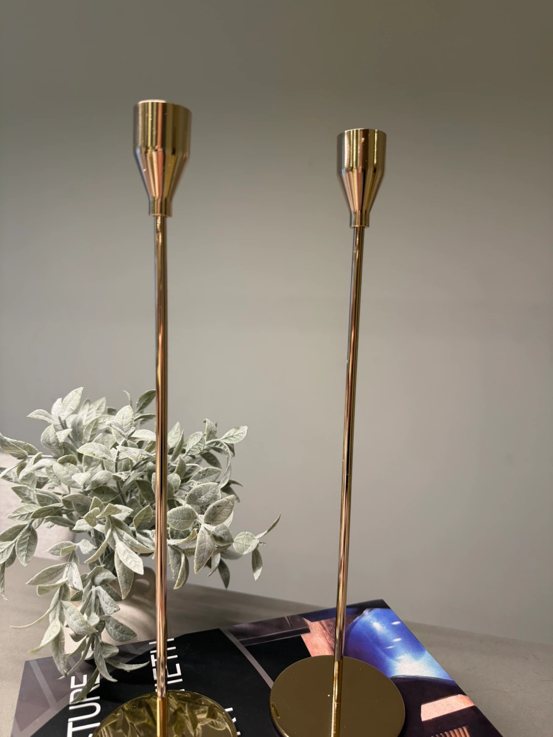 Gold Metal Candlesticks (Set of 2) - photo 2