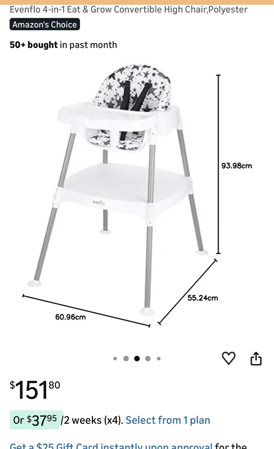Evenflo 4-in-1 Eat & Grow Convertible High Chair - photo 3