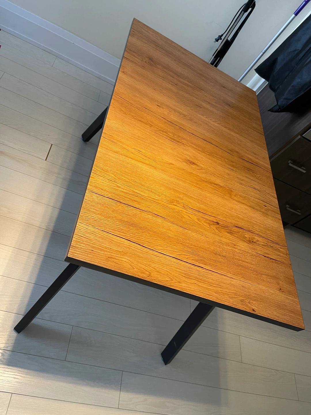 Wooden Dining Table with Black Legs - photo 2