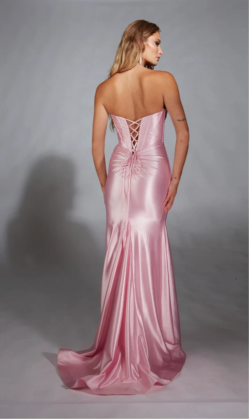 ALYCE Black Corset Gown with Lace-Up Back - photo 2