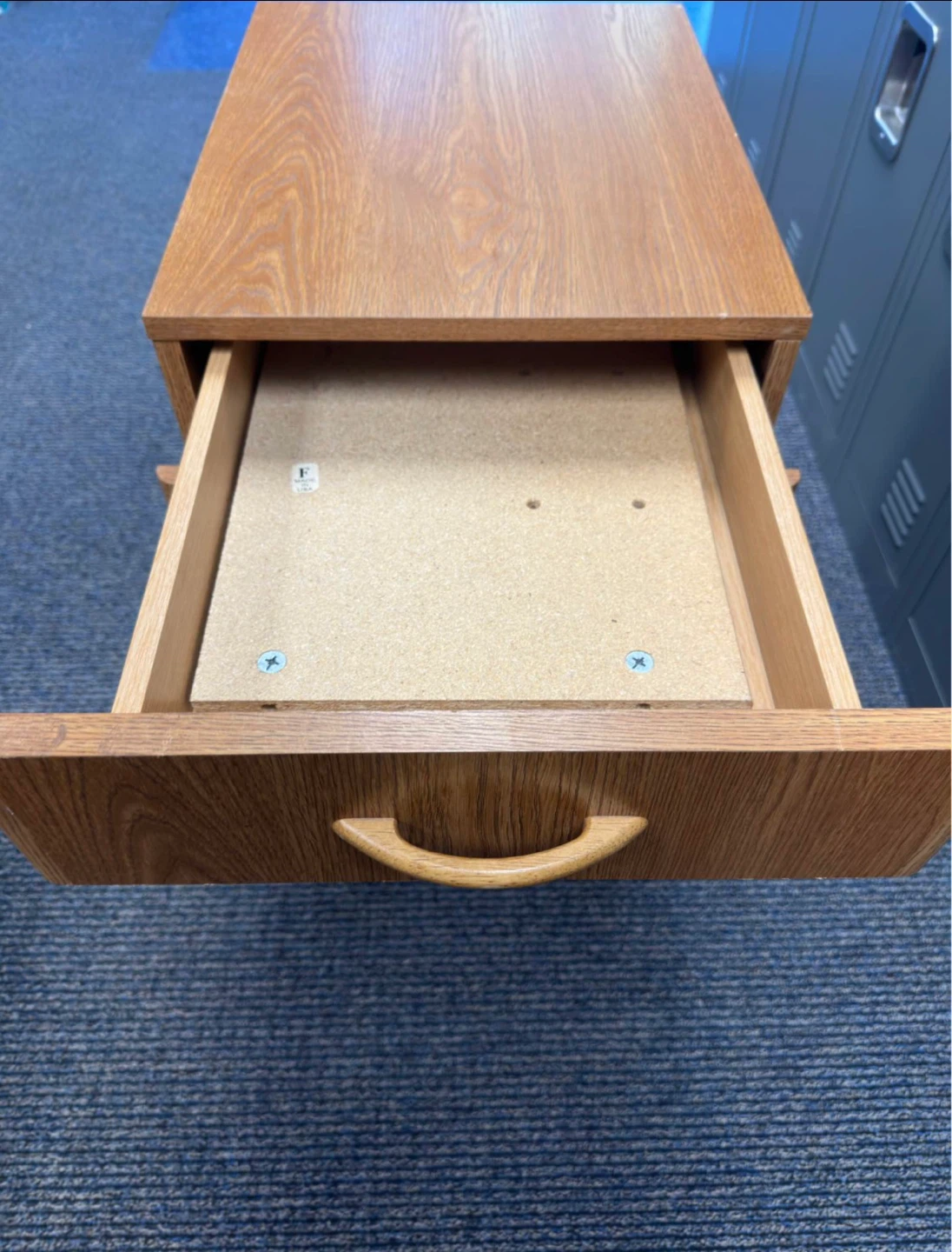 Wooden Two-Drawer Filing Cabinet on Wheels - photo 2