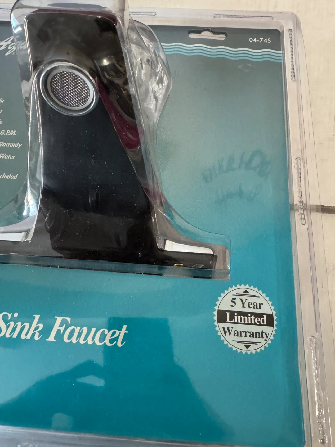 Aqualife Lavatory Sink Faucet - Black, Acrylic Handle - photo 2
