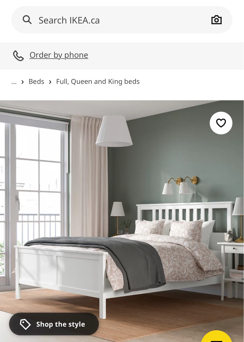 IKEA White Wooden Bed Frame - Queen Size - photo 4