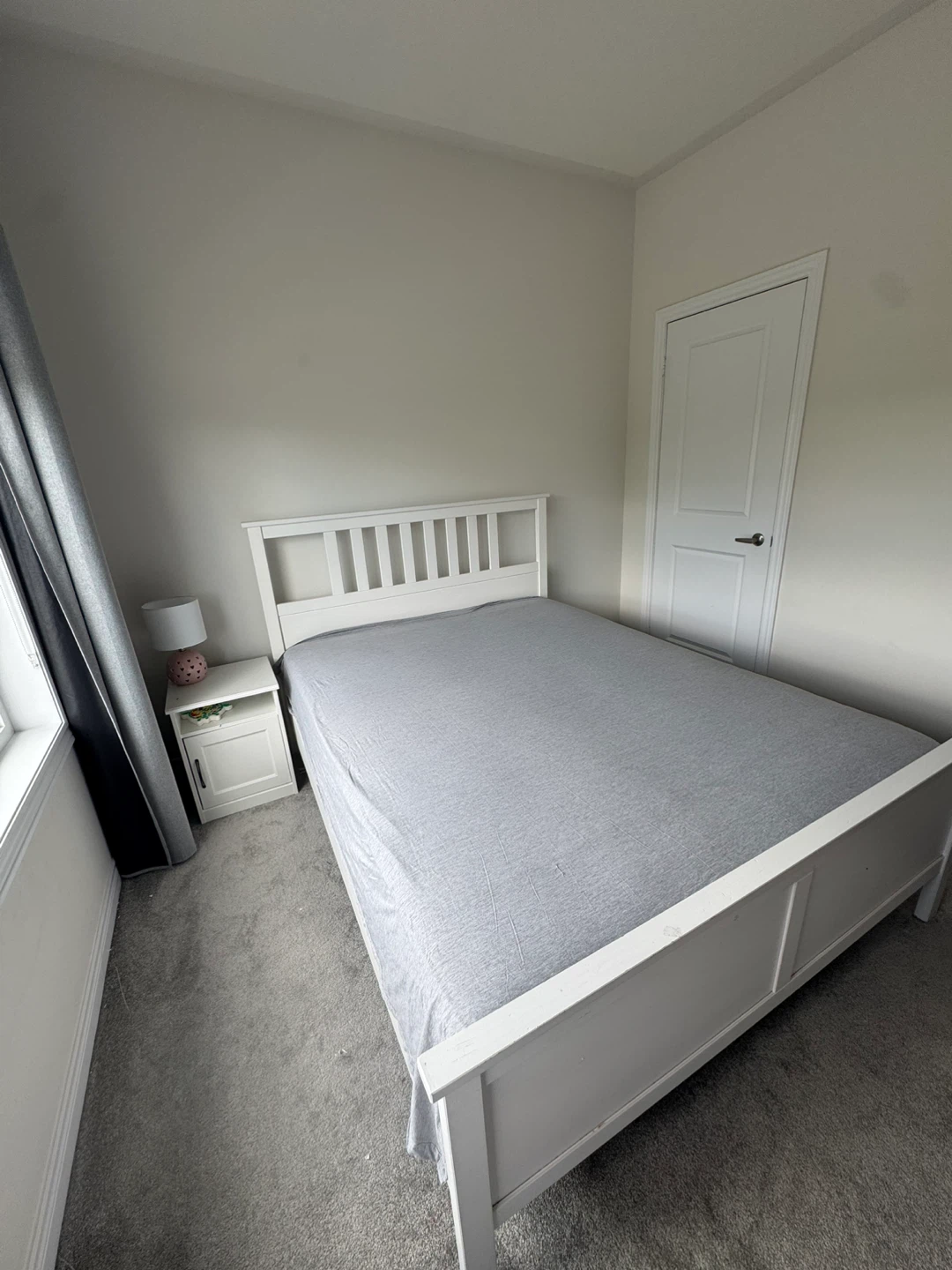 IKEA White Wooden Bed Frame - Queen Size - photo 2