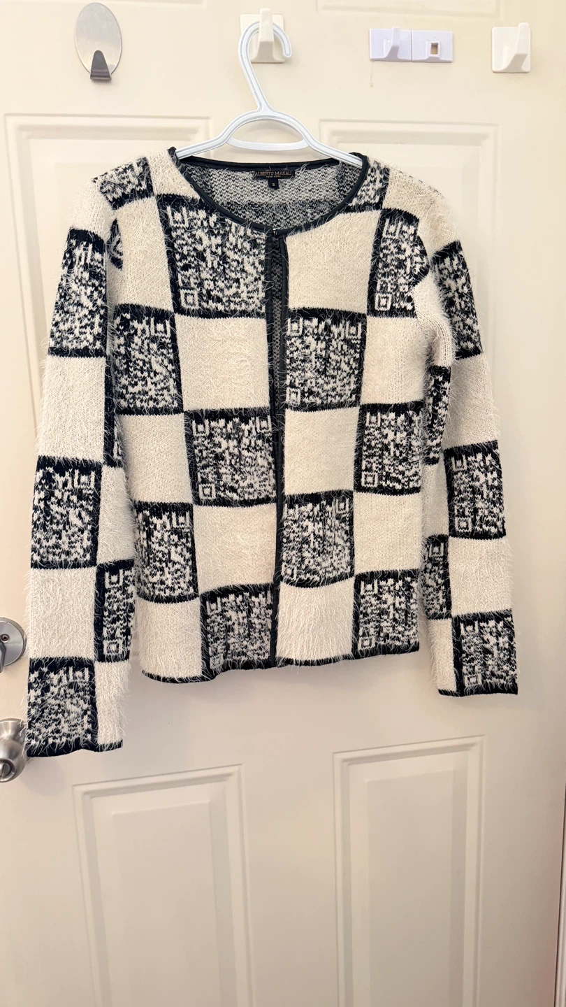 Unique QR Code Cardigan Size S/M