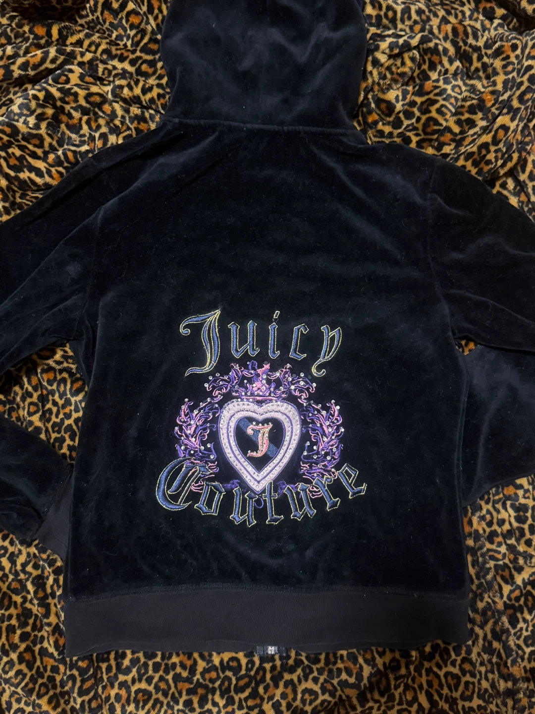 vintage black juicy couture zip up