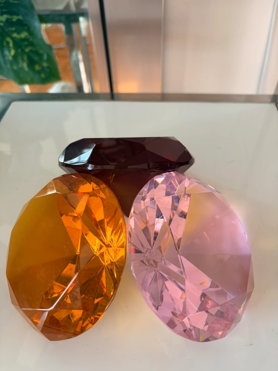 Set of 3 Faux Gemstones - Pink, Red, and Orange - photo 3