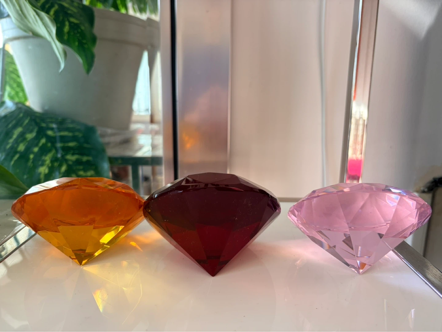 Set of 3 Faux Gemstones - Pink, Red, and Orange - photo 4