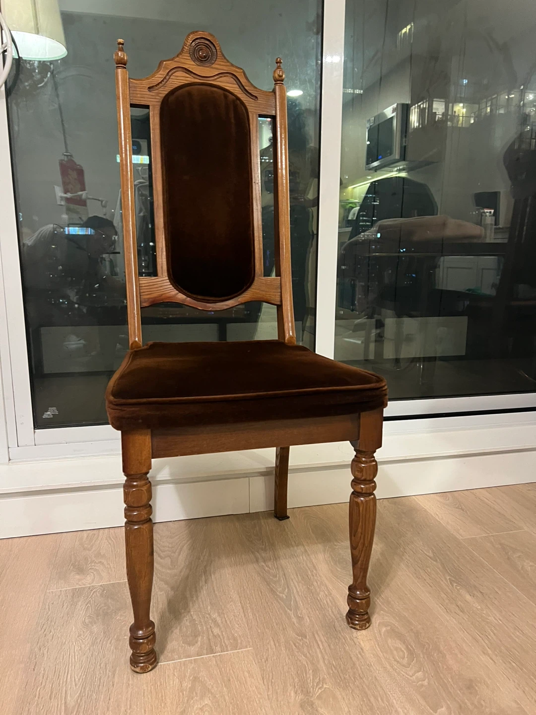 Velvet Upholstered Wooden Dining Chair - photo 3