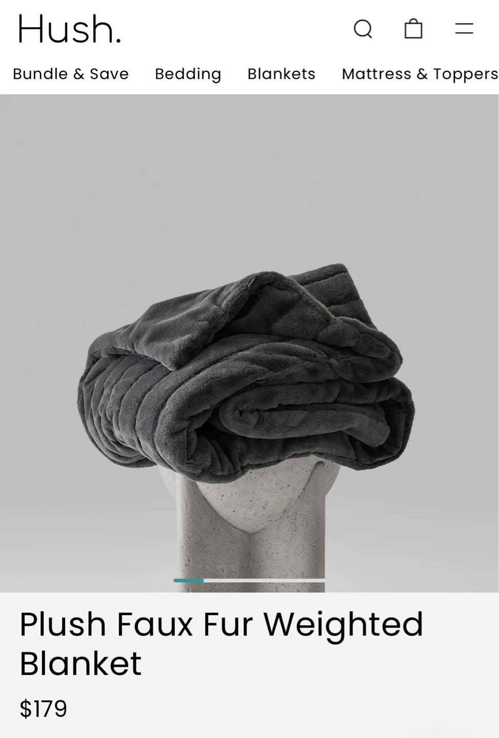 Hush Plush Faux Fur Weighted Blanket