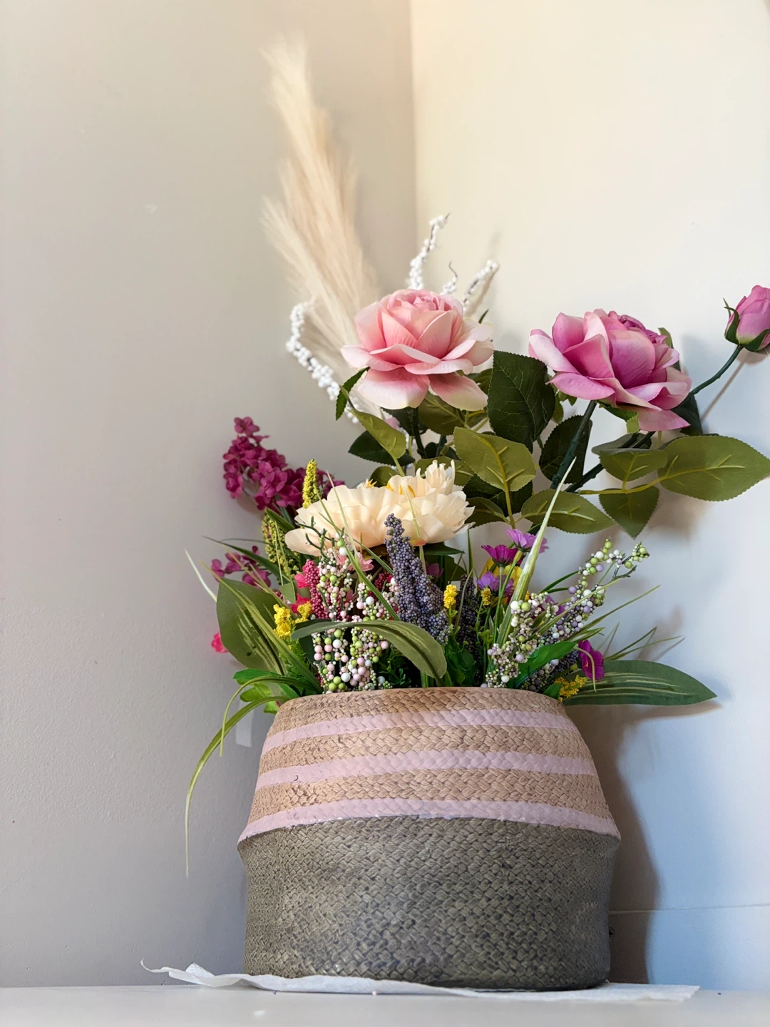 Artificial Flower Arrangement in Woven Pot - photo 3