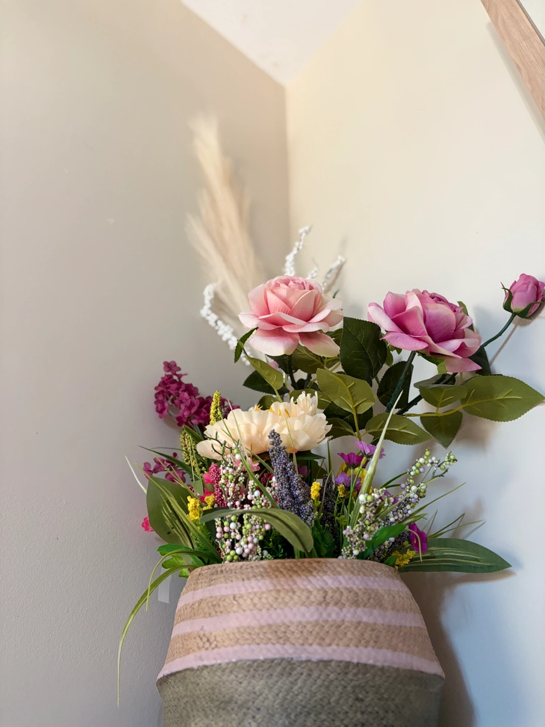 Artificial Flower Arrangement in Woven Pot - photo 2