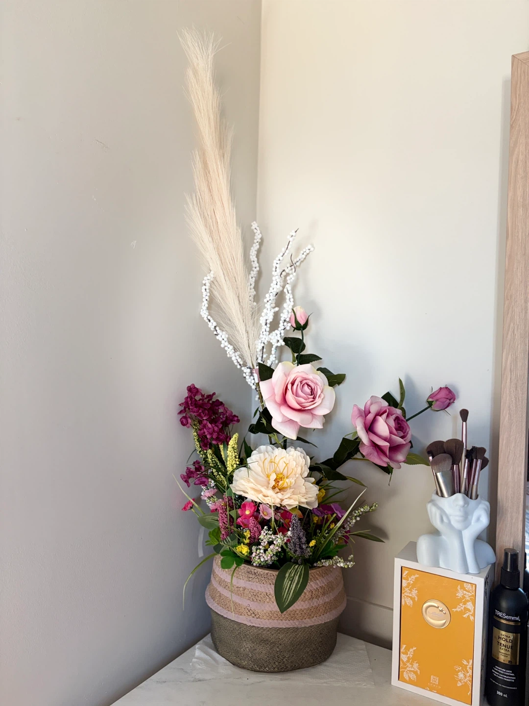 Artificial Flower Arrangement in Woven Pot - photo 4