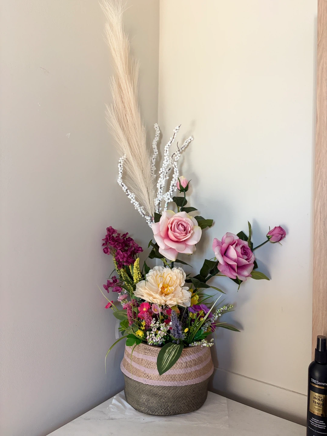 Artificial Flower Arrangement in Woven Pot - photo 5