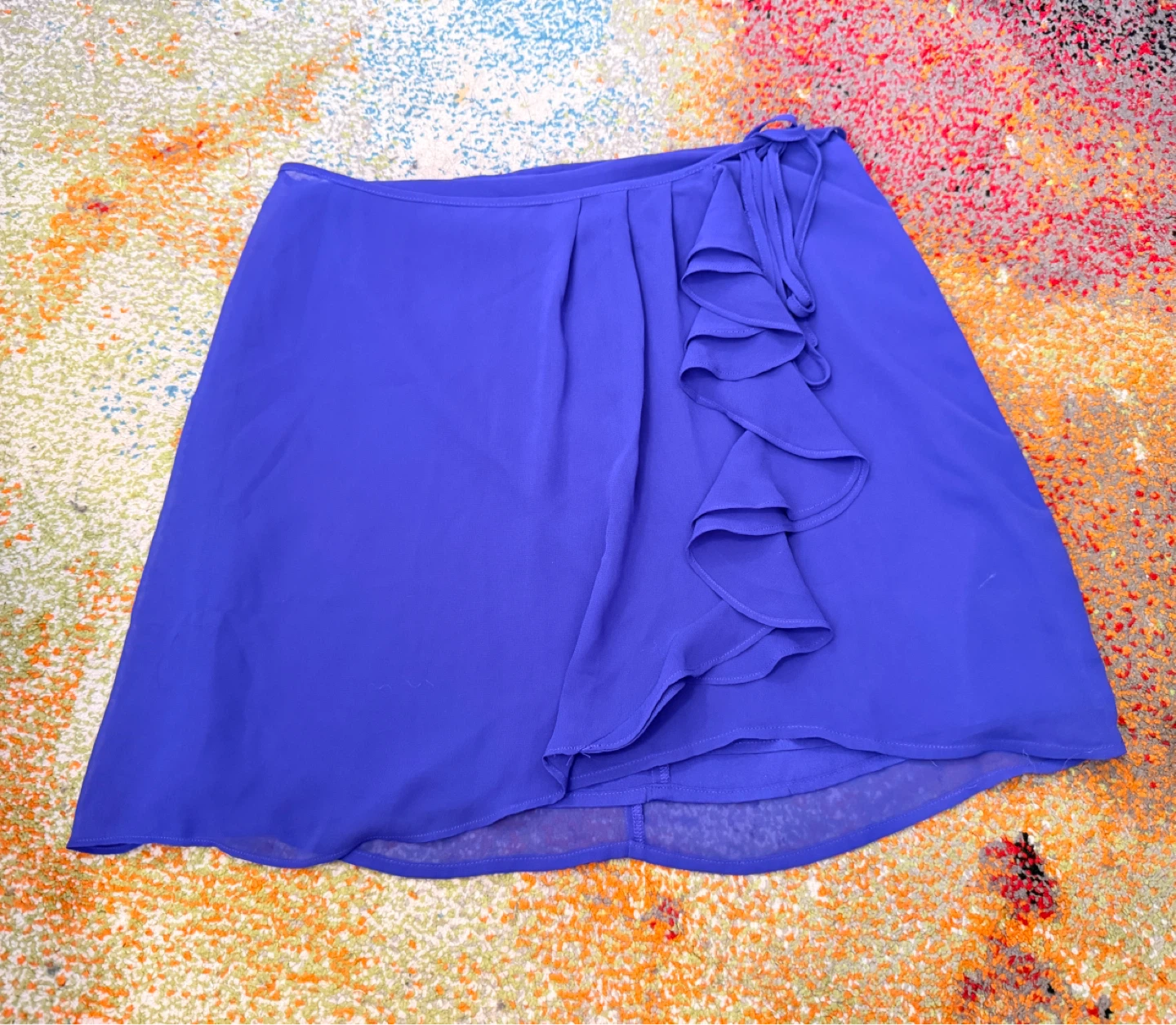 Purple Ruffled Wrap Skirt. Size S/M