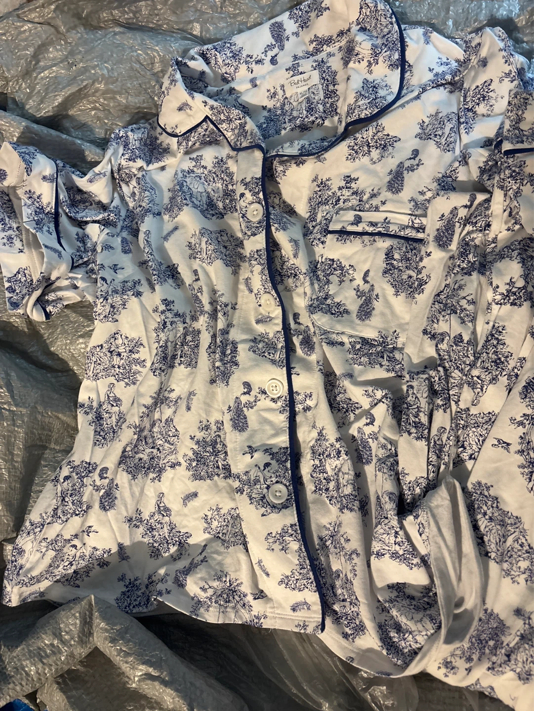 NWOT ladies 2pc BedHead Pajamas set XL/TG Blue and White - photo 3