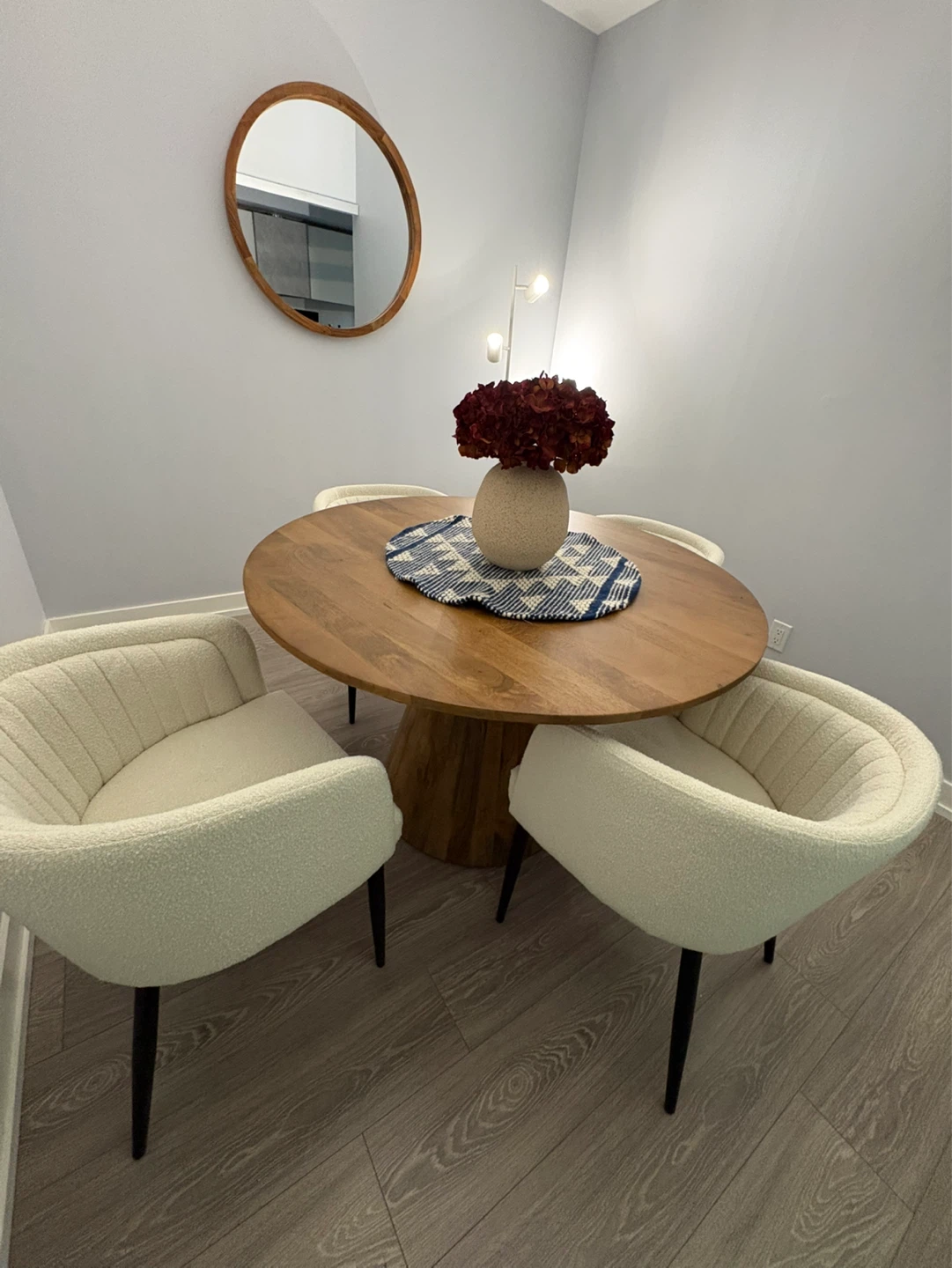 Round Wood Dining Table with 4 Chairs - photo 5