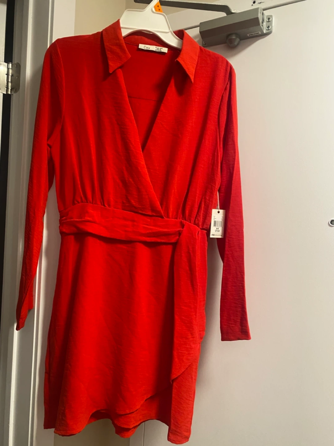 DEX Red Wrap Dress - Size M - photo 3