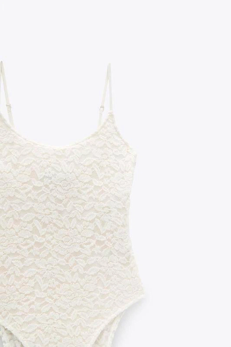 ZARA Cream Lace Bodysuit – Size M - photo 5