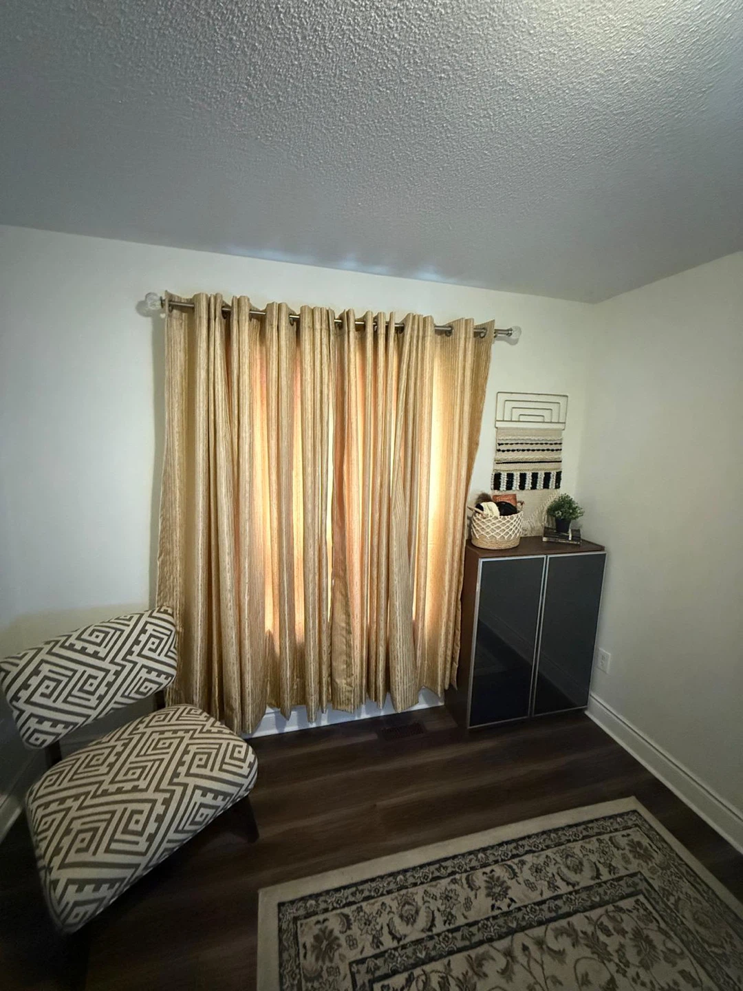 Gold Textured Curtains
