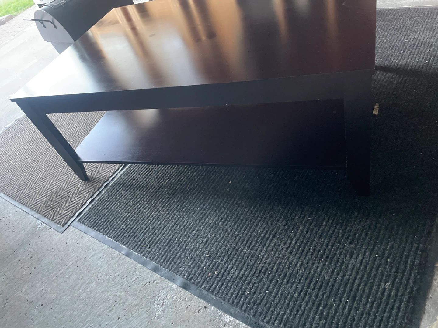 Dark Wood Coffee Table with Shelf - photo 5