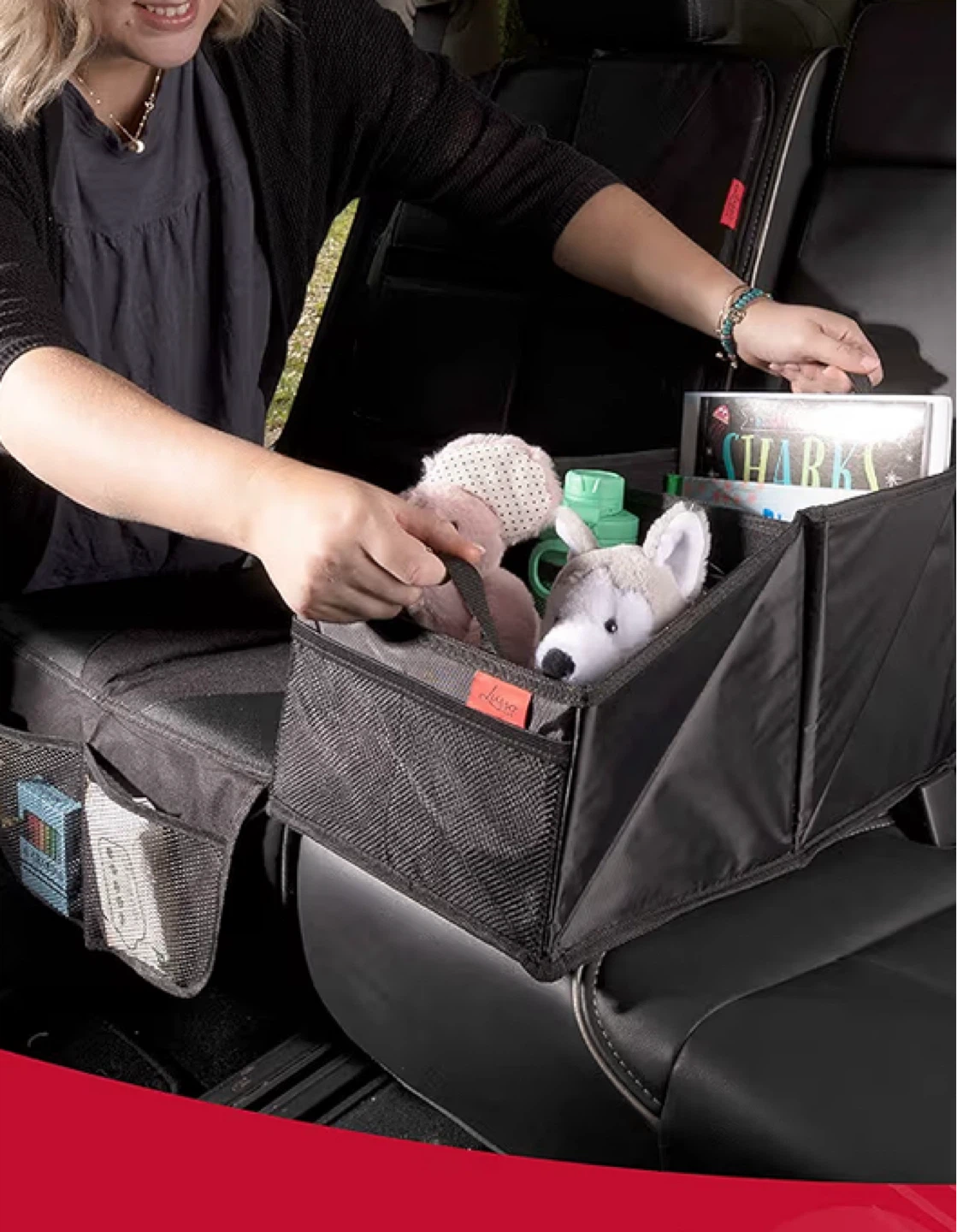 Black Car Organizer with Multiple Compartments - photo 5